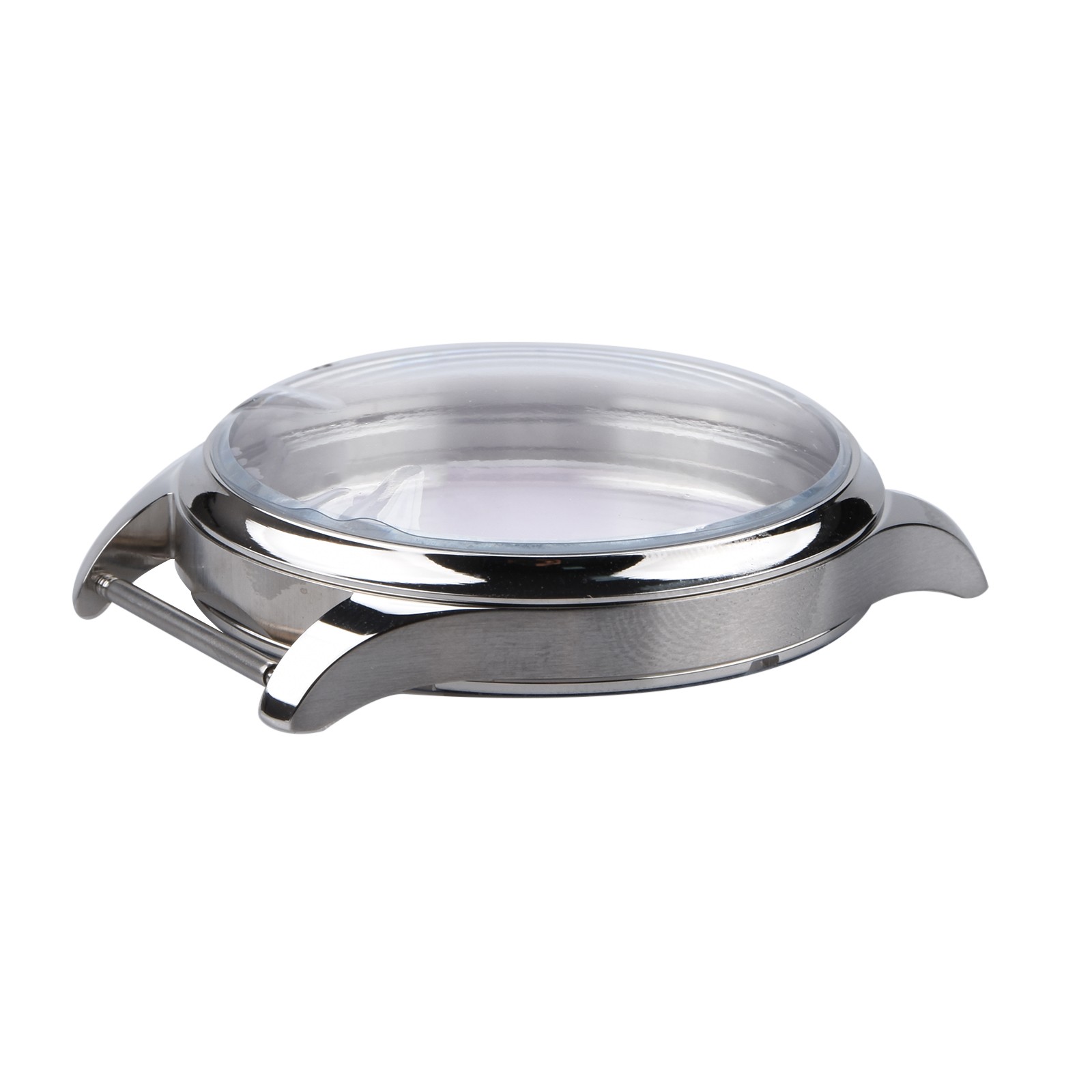 Silver 44mm Stainless Steel Watch Case For ETA6497/6498 Movement Accessory