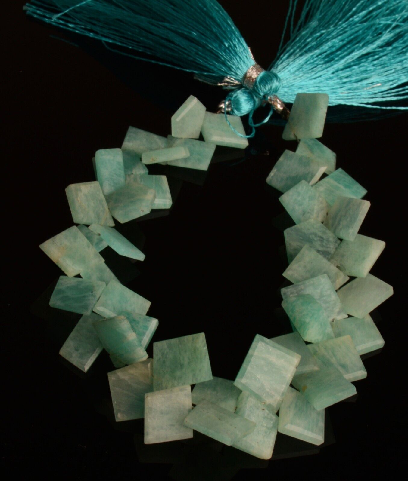 Natural Amazonite Gem 10 to 13 mm Size Cut Stone Shape Beads 7″ Strand