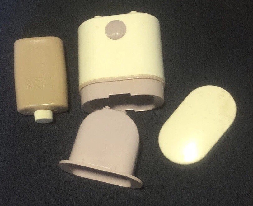 EUC Inverness white/pink plastic vibration/ultrasonic jewelry cleaner w/manual*