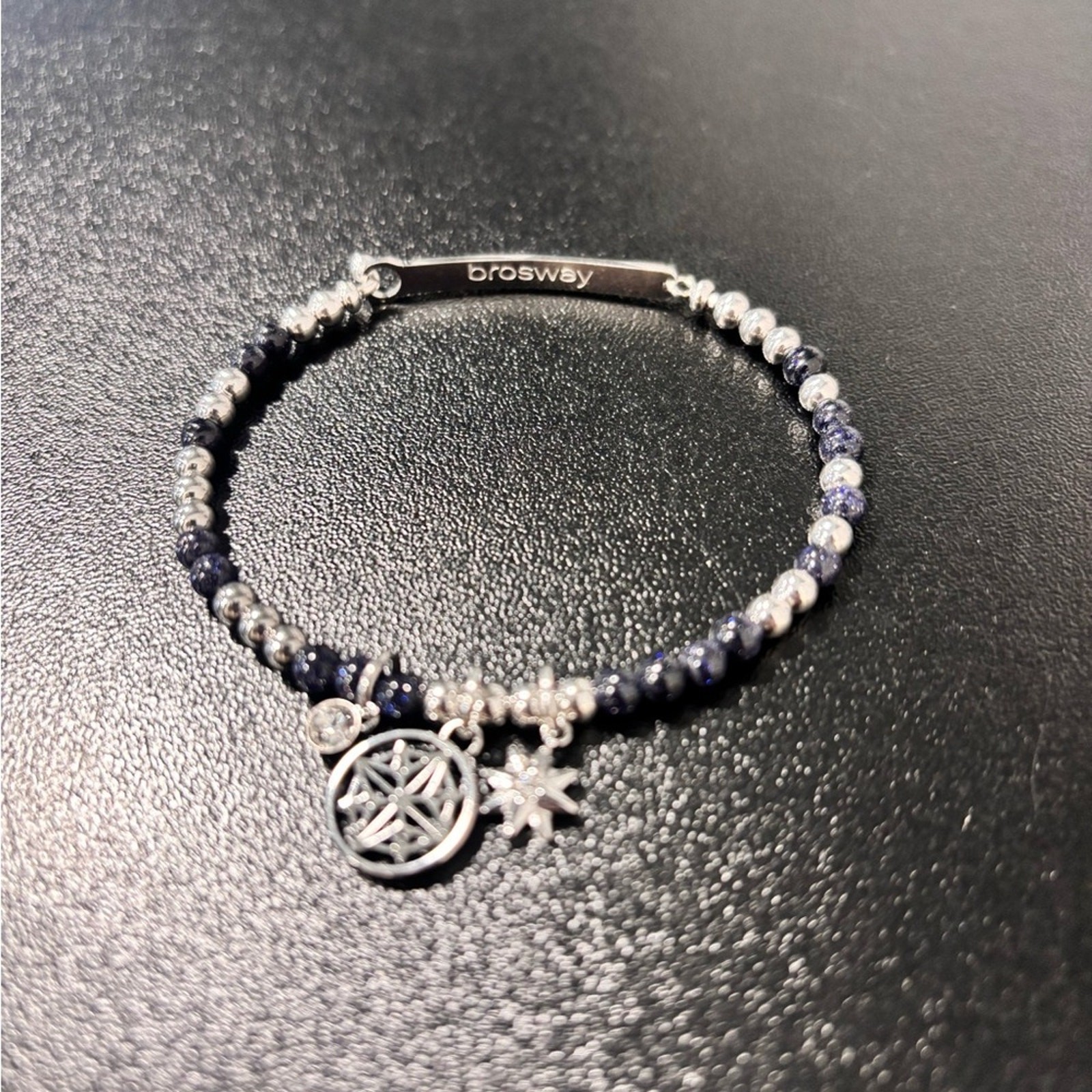 Brosway Italia Chakra Compass Bracelet – Blue Goldstone & Silver never worn