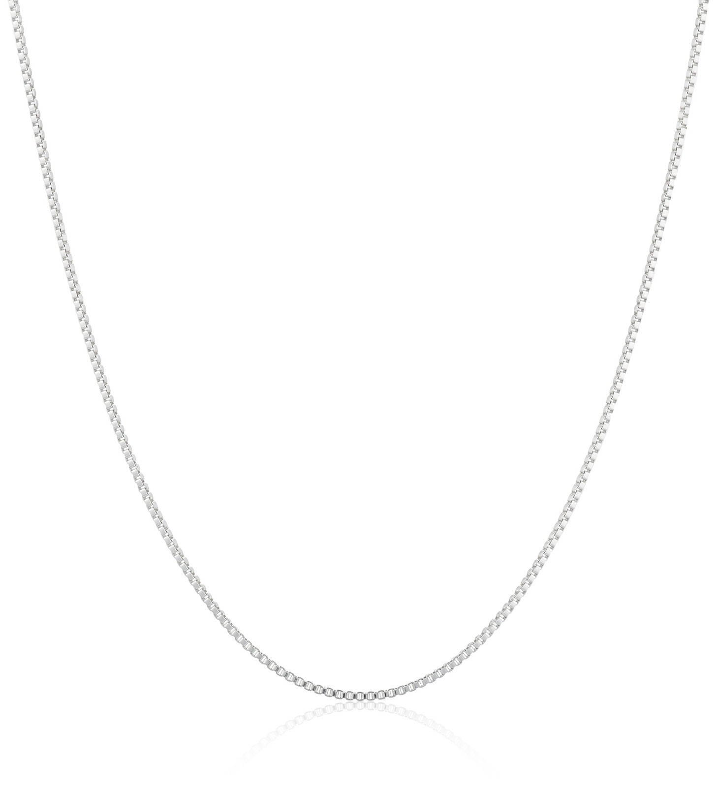 Thin 0.8mm Box Chain Necklace in Sterling Yellow Gold or Silver – Elegant Jewelr