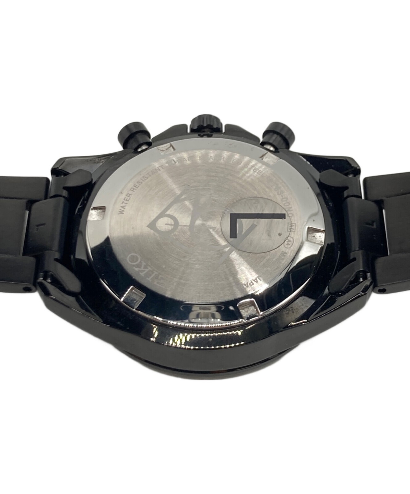 SEIKO x NANO universe Chronograph Watch 8T63-00N0 Black White Japan Steel Men’s