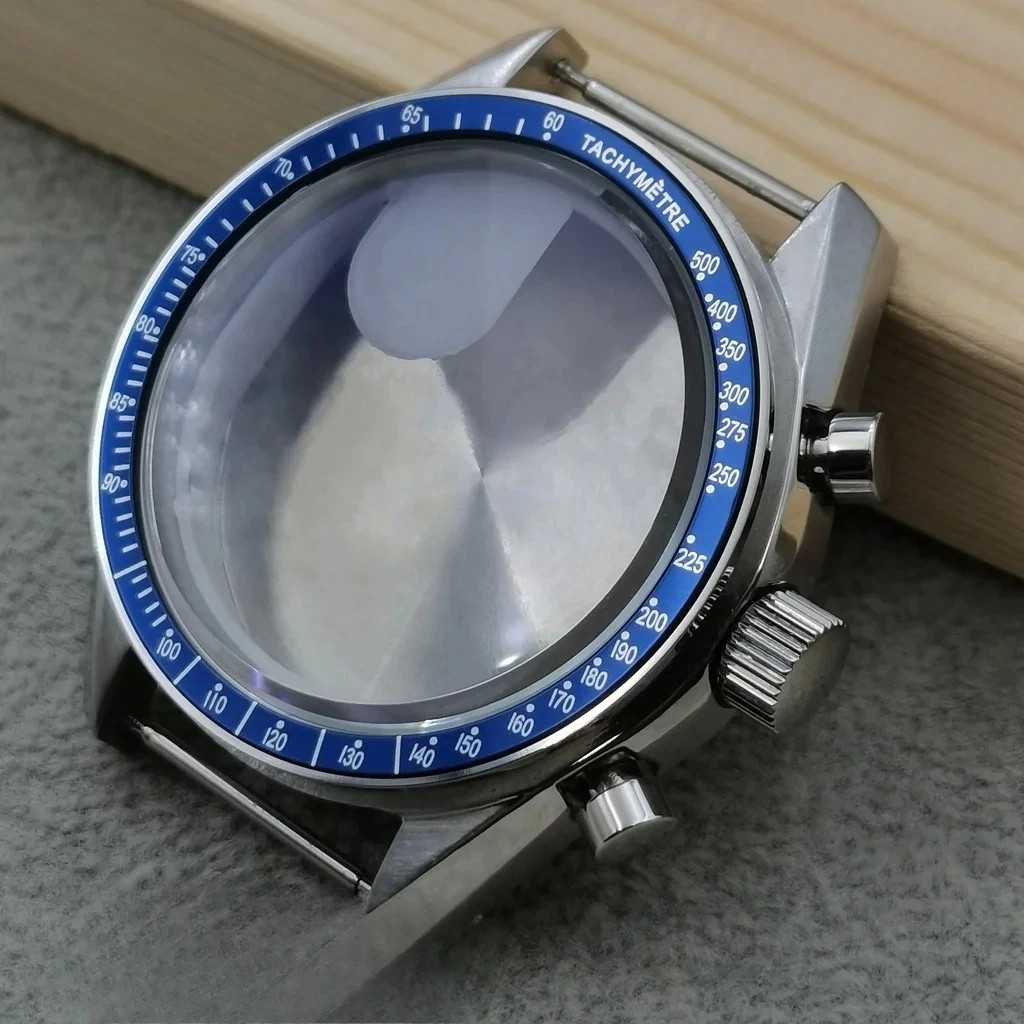 VK63 Case 39.7mm Metal Case Chronograph Case Bezel,watch Sealed Back Moon Watch