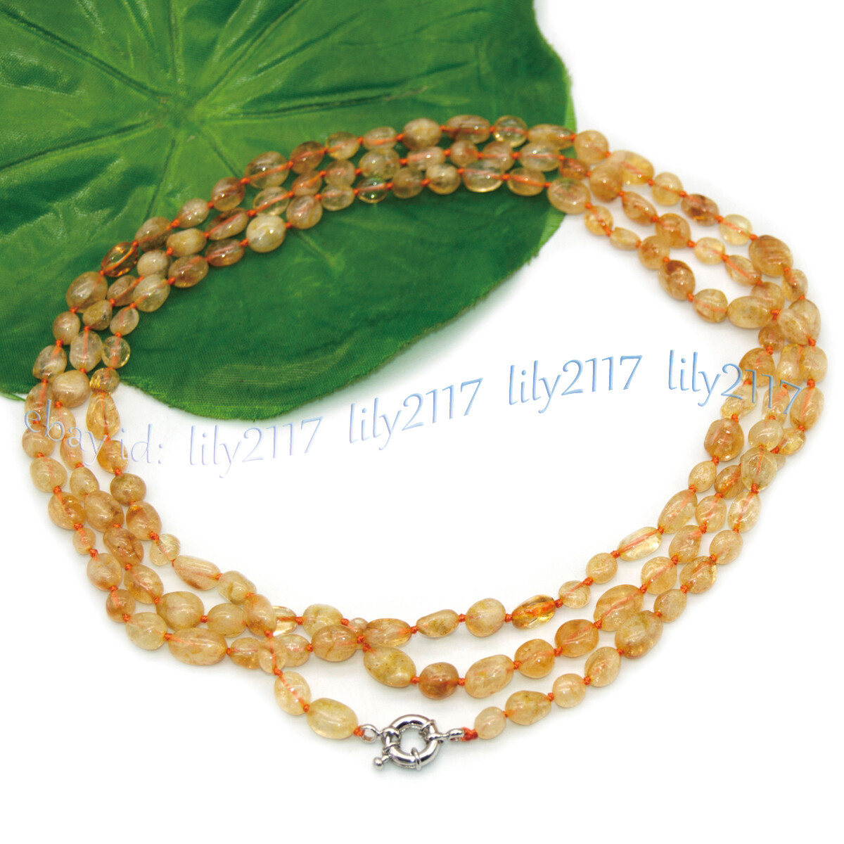 Natural Yellow Citrine Crystal Irregular Freeform Gemstone Beads Necklace 14-48″