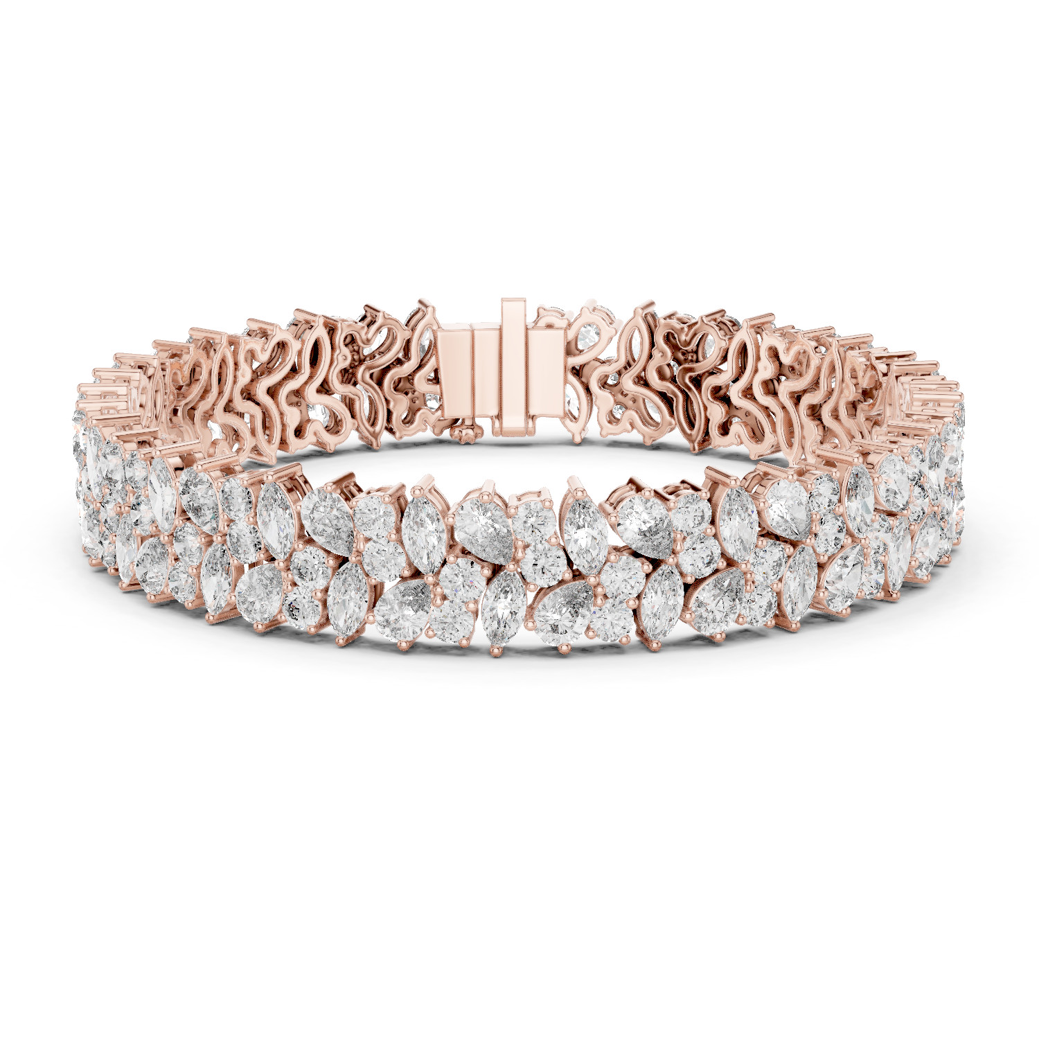 Womens Bracelet Gold CAD Files Bundle 15+ STL, 3DM (Rose, White, Yellow) LB-3