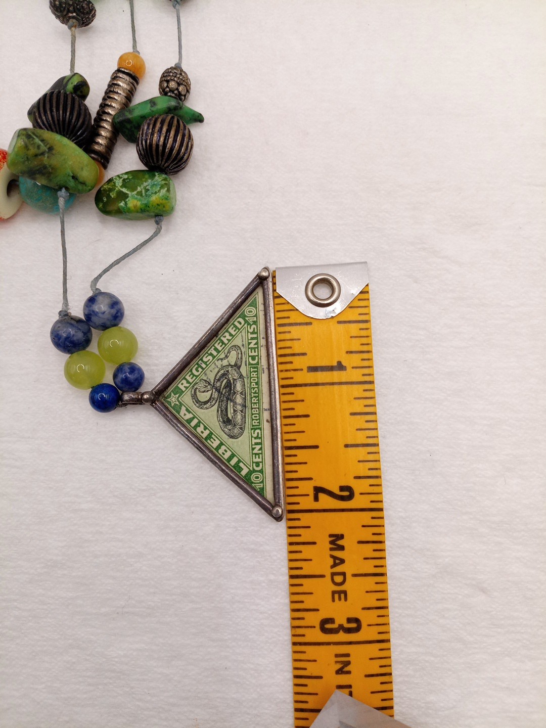 VNTG Artisan African Necklace with Various Beads&Gemstones. Read All Description