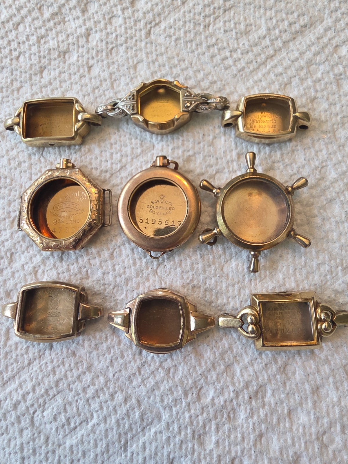 GOLD FILLED LADY WRIST WATCH CASES 35 Grams SCRAP GOLD RECOVERY LOT