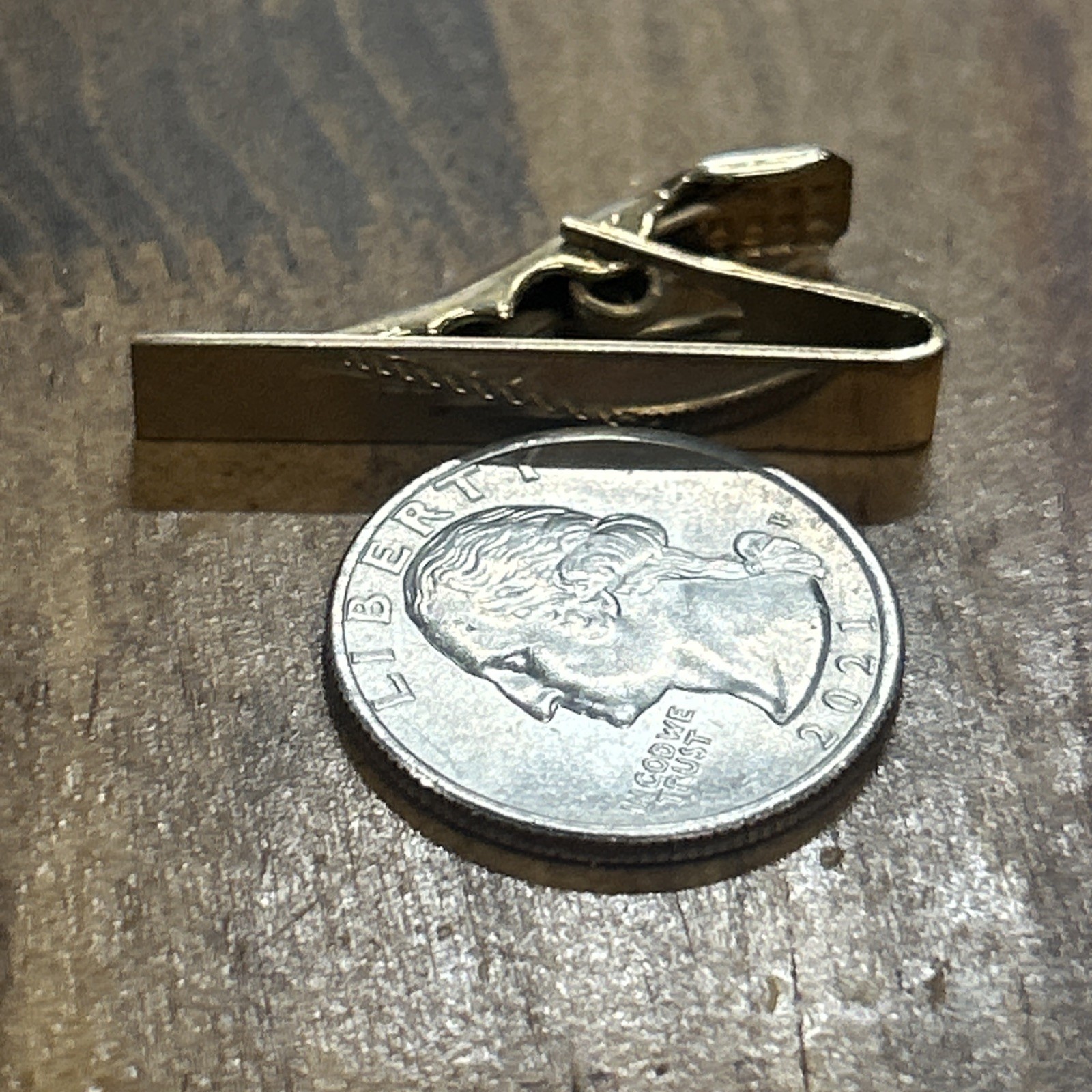 Vintage Zipper Pattern Mr. X Cufflinks Tie Bar Set 1/20 12k Gold Filled 9.82 G