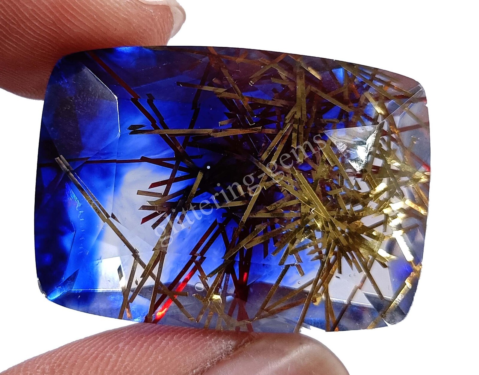 76.90 Ct Cushion BI Color Quartz Ametrine Doublet IGL Transparent Loose Gems M25