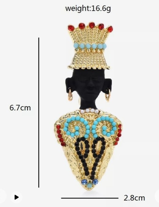 Art Deco Vintage Style Blackamore Brooch