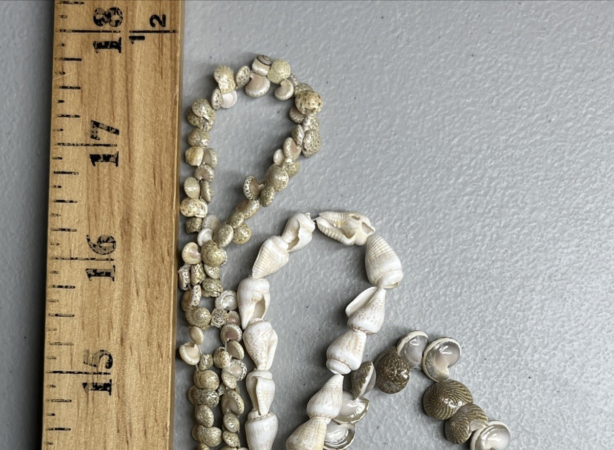 Vintage Hawaiian Tropical Shell Necklace Lot Seashell Lei Beach Boho 3 Piece