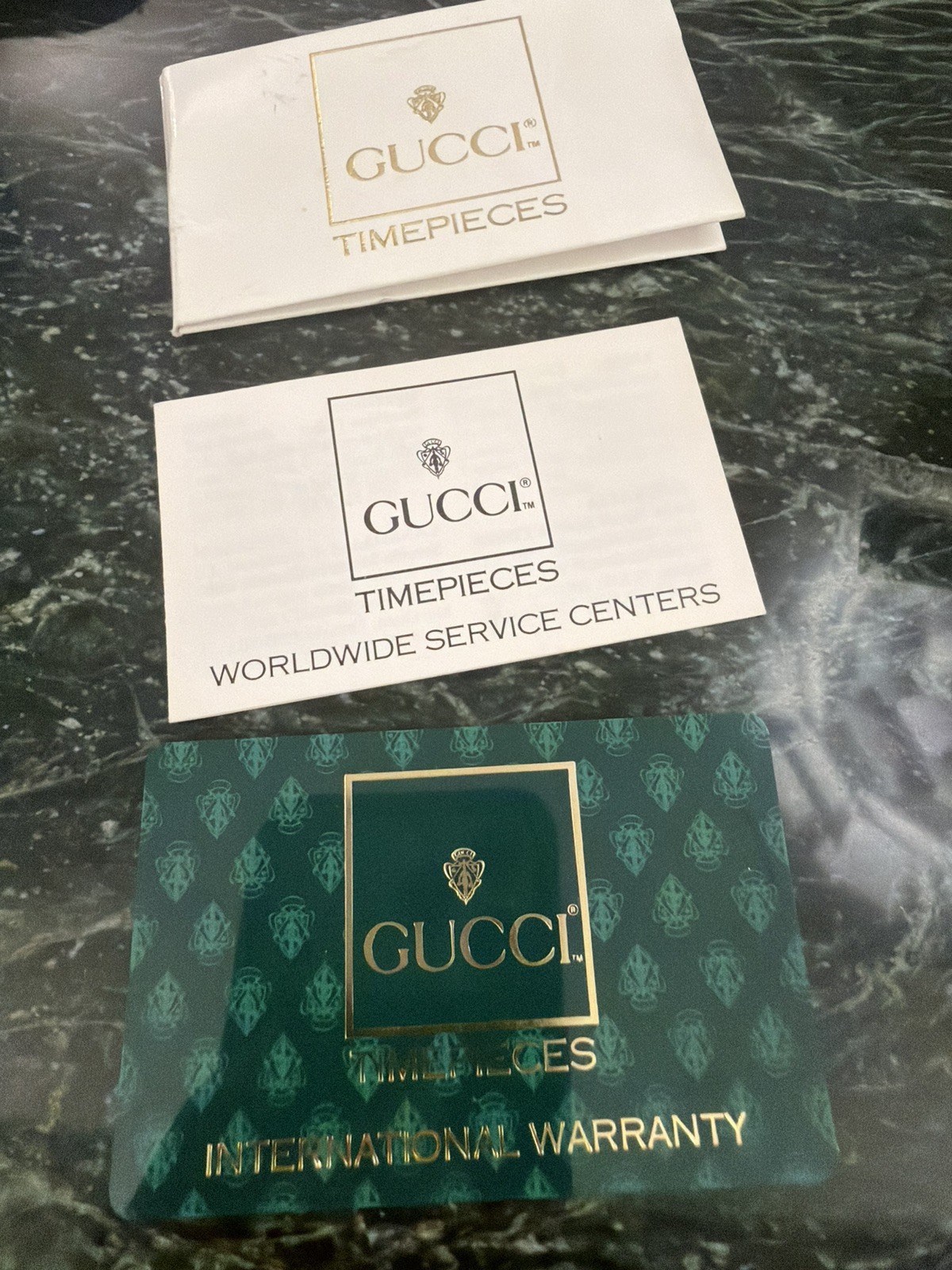 Near MINT GUCCI 11/12.2 11 Change Bezel Gold Bangle Quartz 26mm Ladies Watch Box