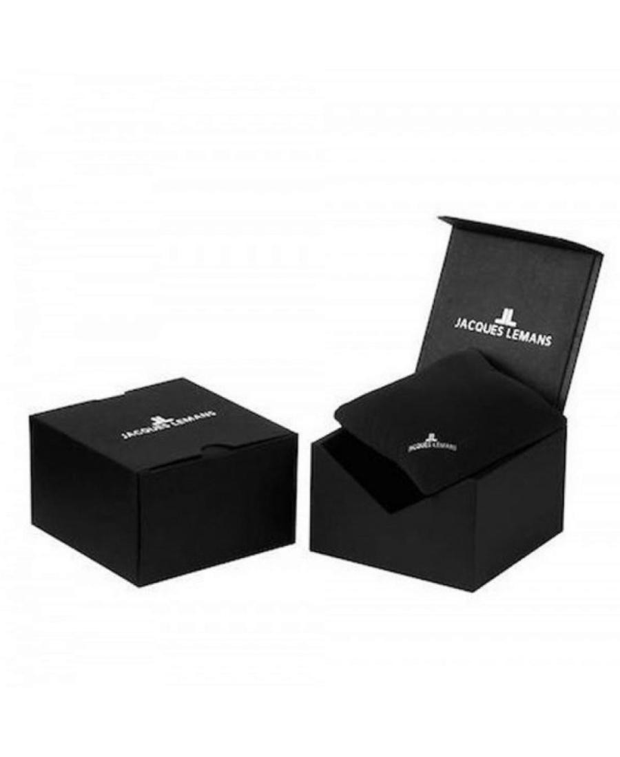 JACQUES LEMANS Men Analog Quartz Casual Watch Classic Dress Black Dial Waterproo