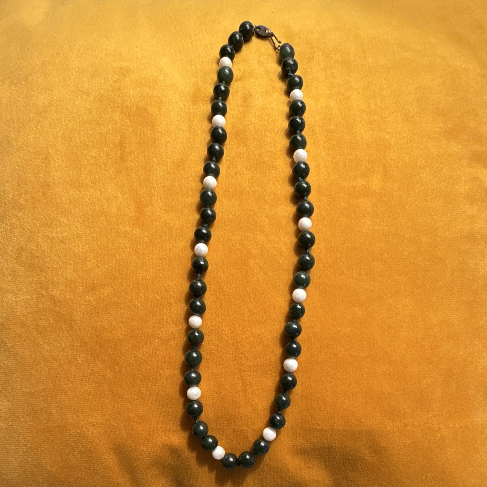 Signed 925 Sterling Silver Tourmaline and Fresh Water Pearl Necklace