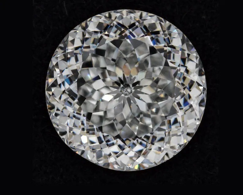 2.00 Ct Round Antique Portuguese Cut Moissanite 8.40 MM – FL, D Color Certified