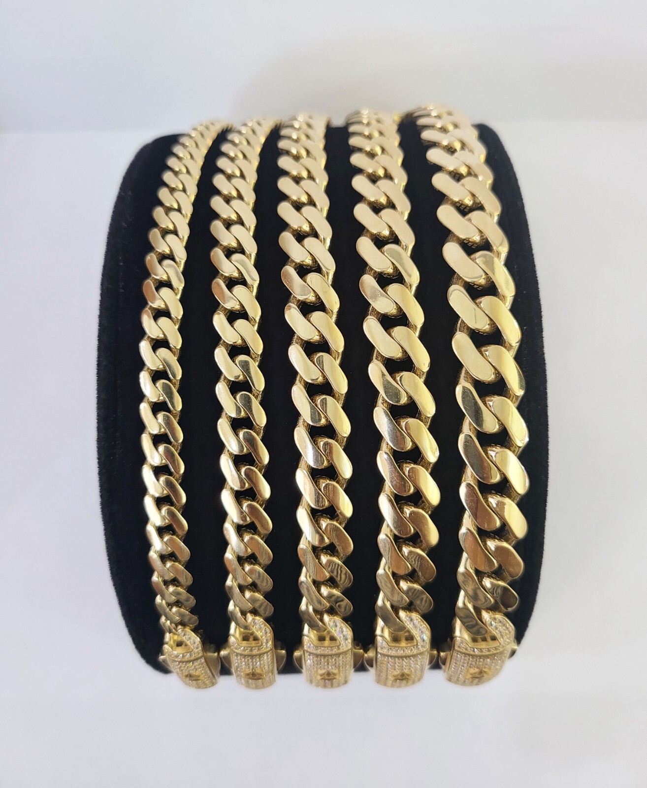Real 14k Gold Monaco Bracelet 7mm-11mm 8″-8.5″ 14kt Yellow