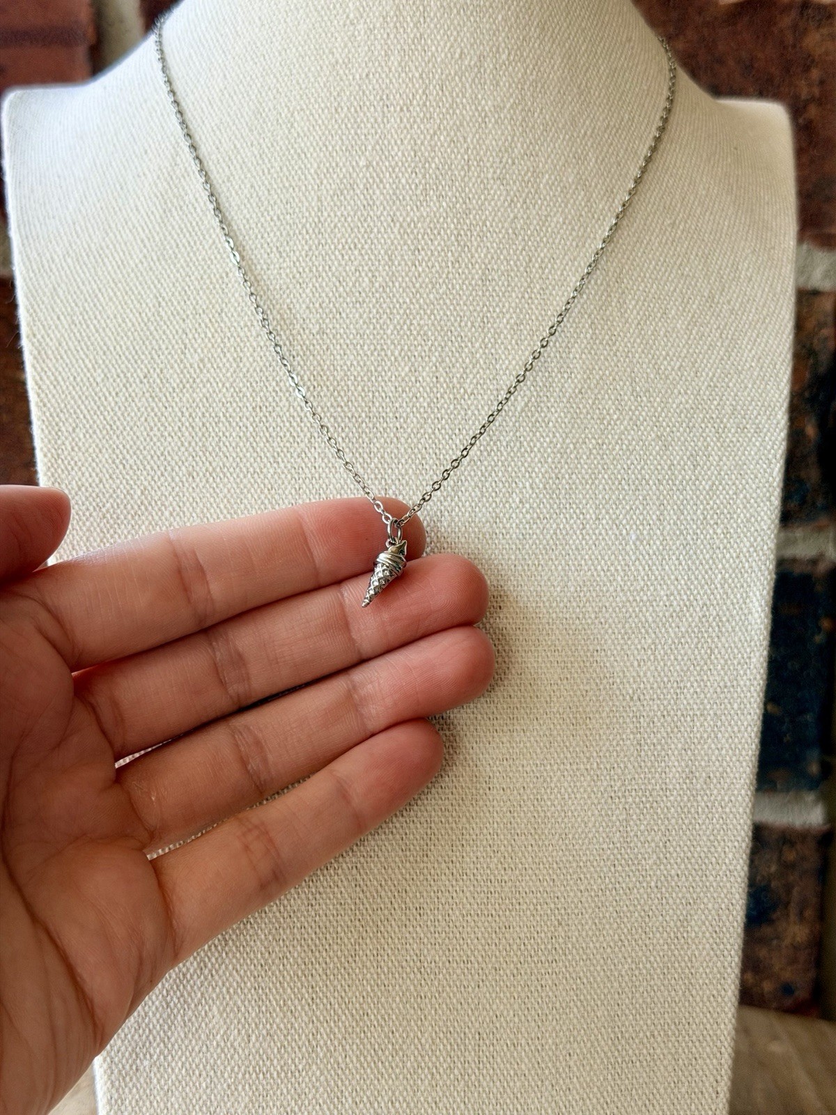 Ice Cream Cone Necklace