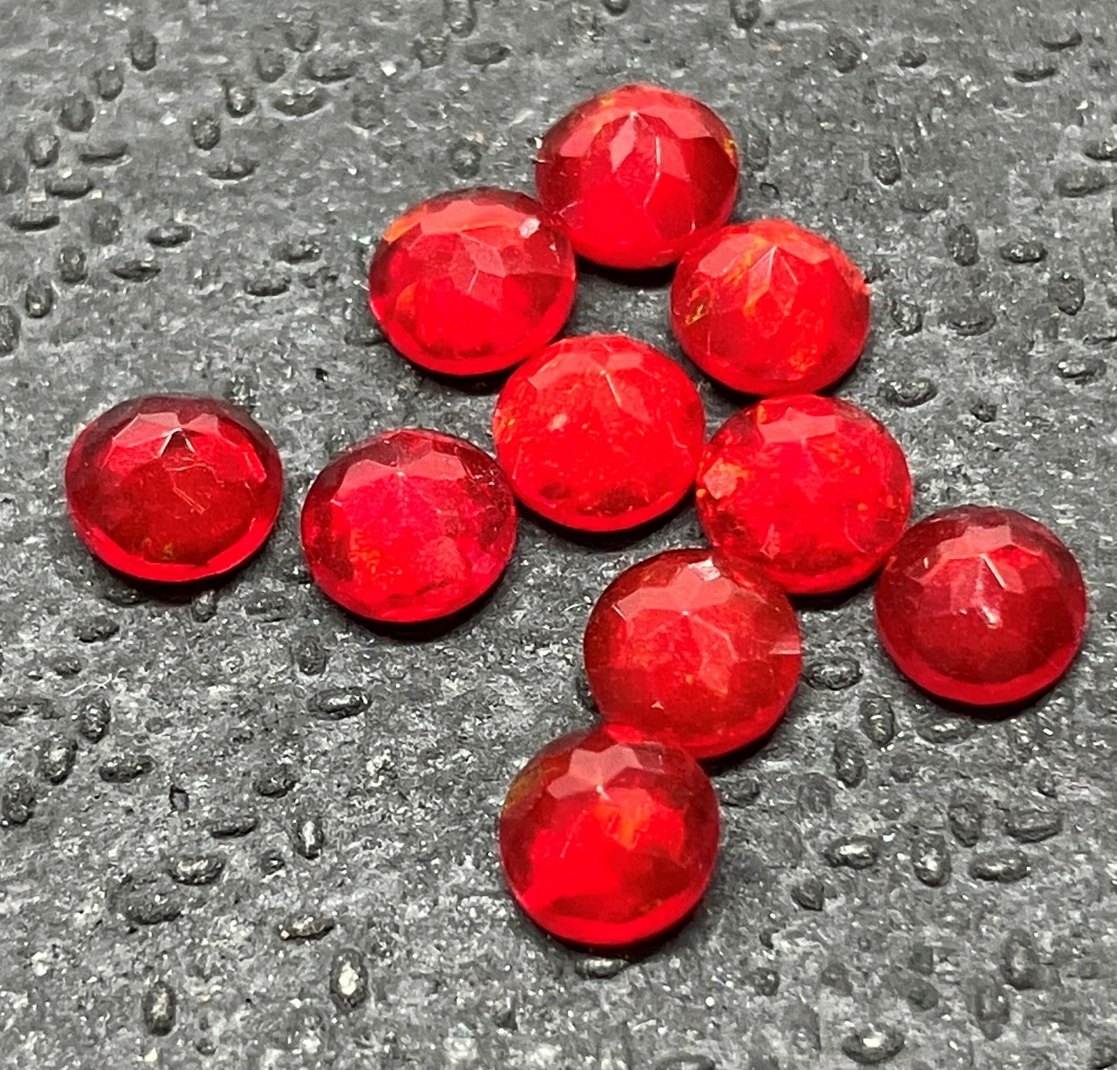 AAA Natural Ethiopian Red Fire Opal Round Cut Loose Gemstone For All Jewelry