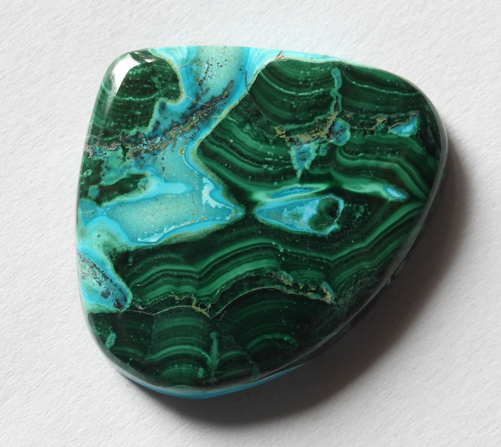43.50 Cts. Natural Chrysocolla Malachite Cabochon Loose Gemstone 25.7X29.7X5 mm