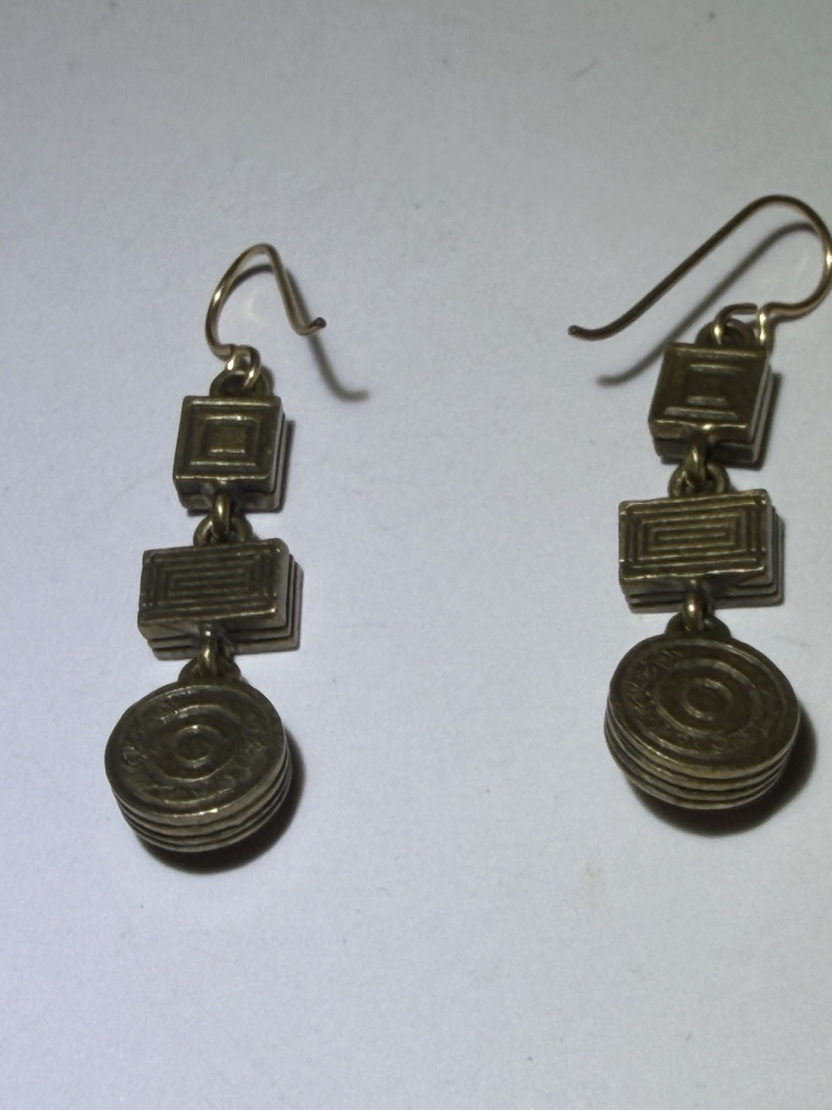 Patricia Locke USA Earrings Dangle Drop Pierced Swarovski Crystals Gold Plated