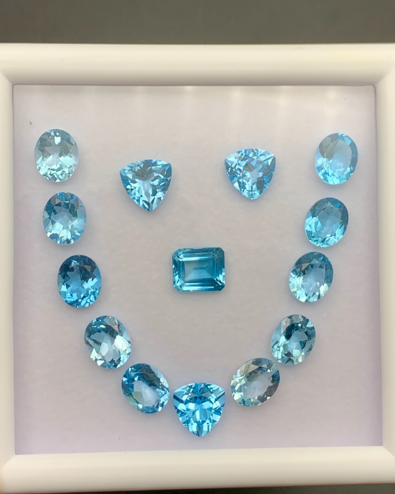 Beautiful Stunning A++ Quality Swiss Blue 66.10 Cts Topaz Stones jewelry Set