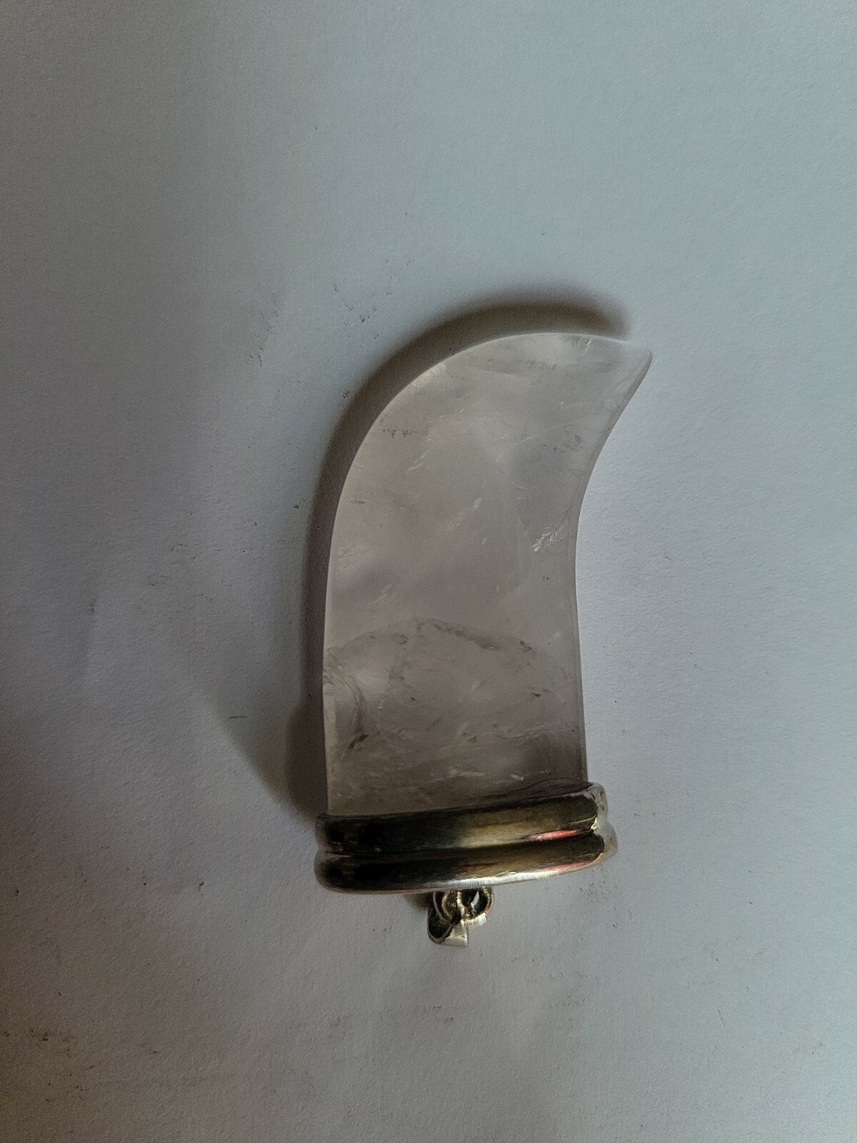 Natural Clear Crystal Quartz Healing Pendant