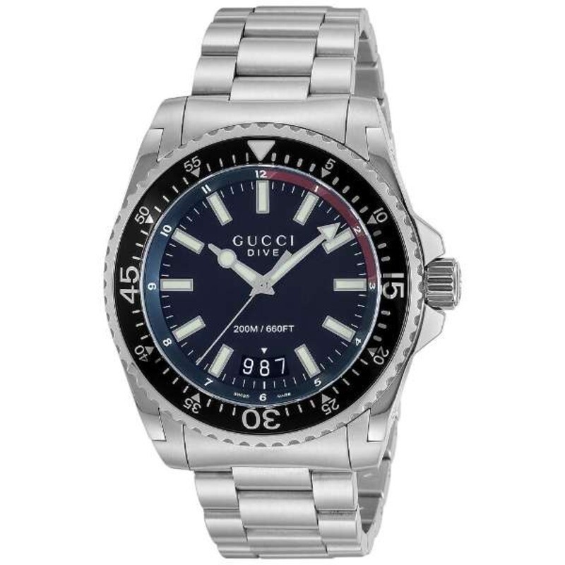 Gucci YA136212 Dive Quartz Men’s Sport Watch New + Box & Paper’s