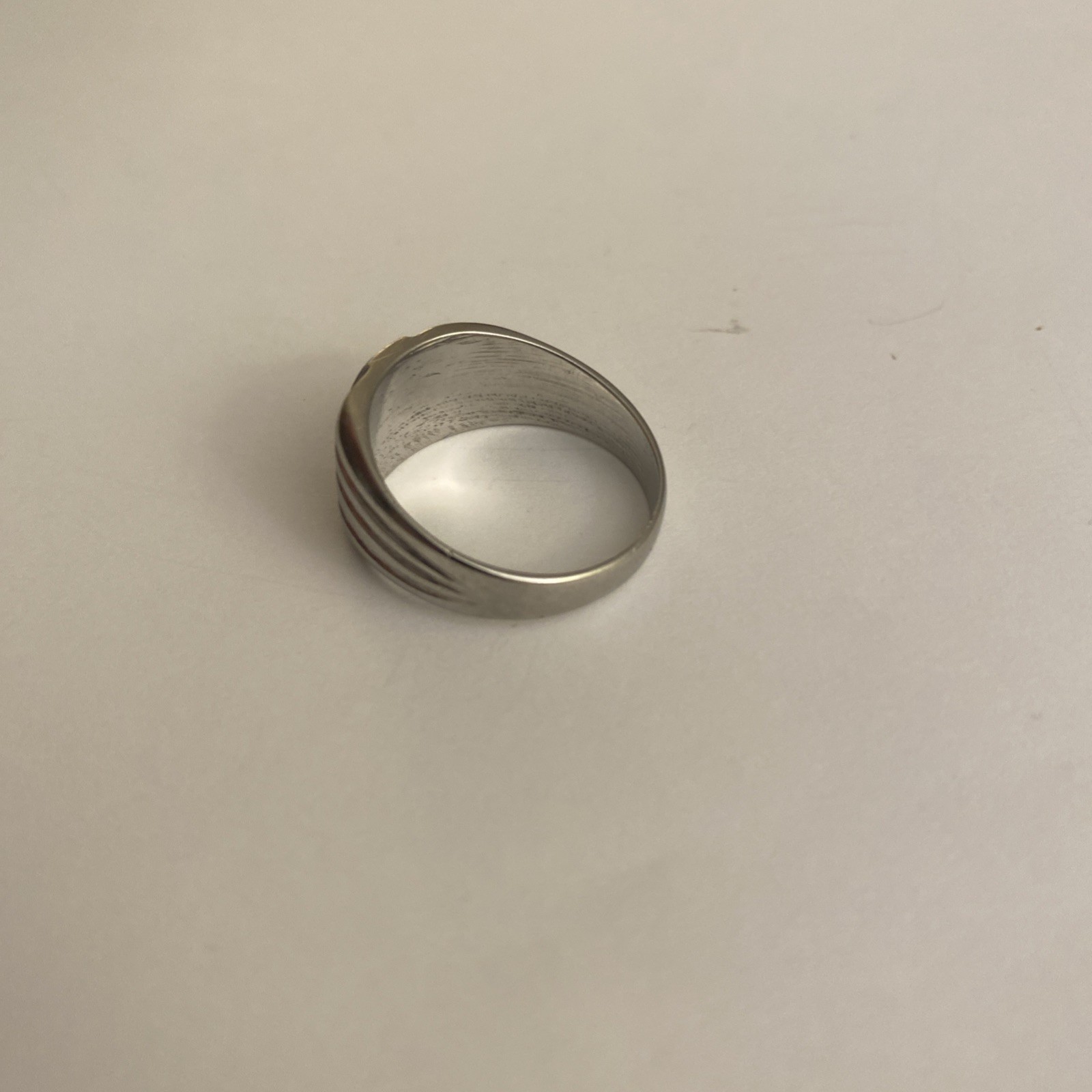 Silver Toned Signet Ring Great Shape Unsure Of Size