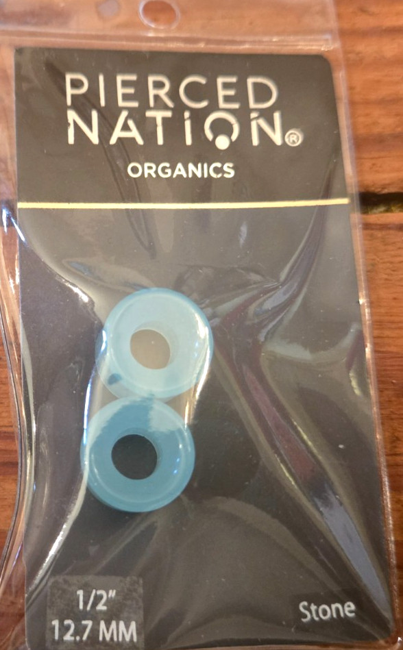 Pierced Nation Ear Plug/Tunnel-12.7MM-Blue Stone-New-Free Shipping
