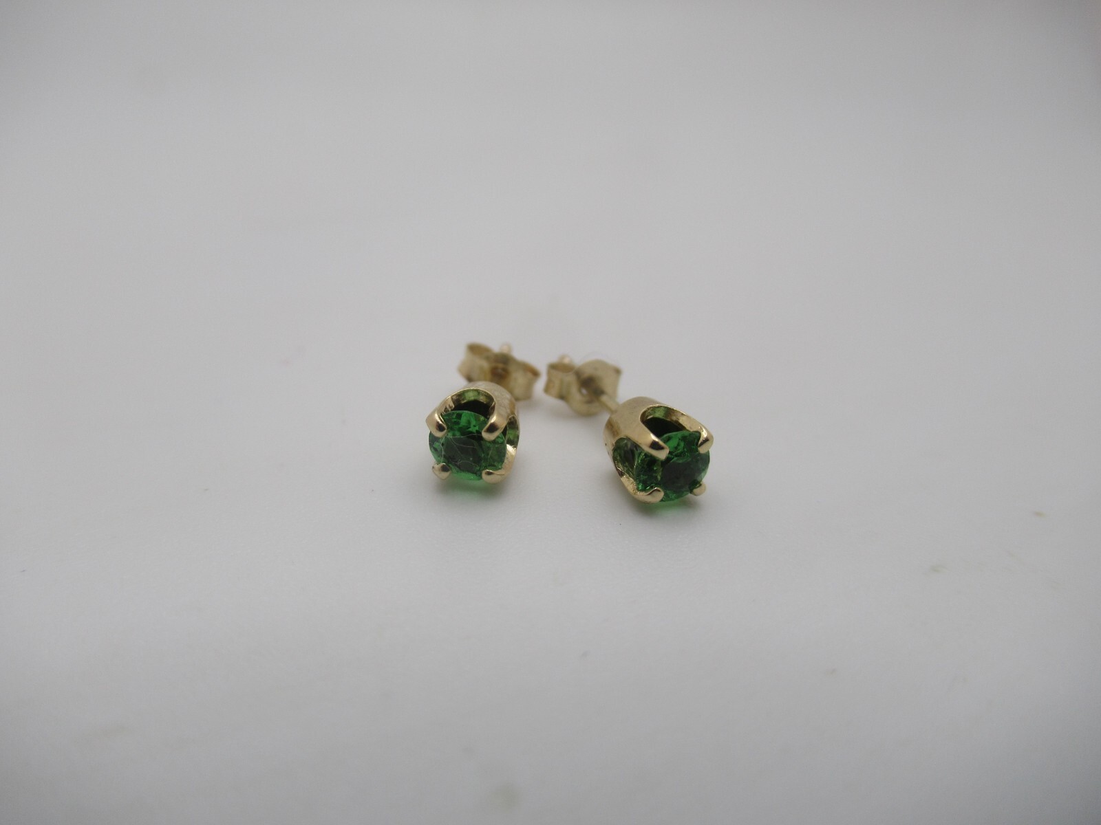 14Kt. Yellow Gold 3.5MM Tsavorite Earrings