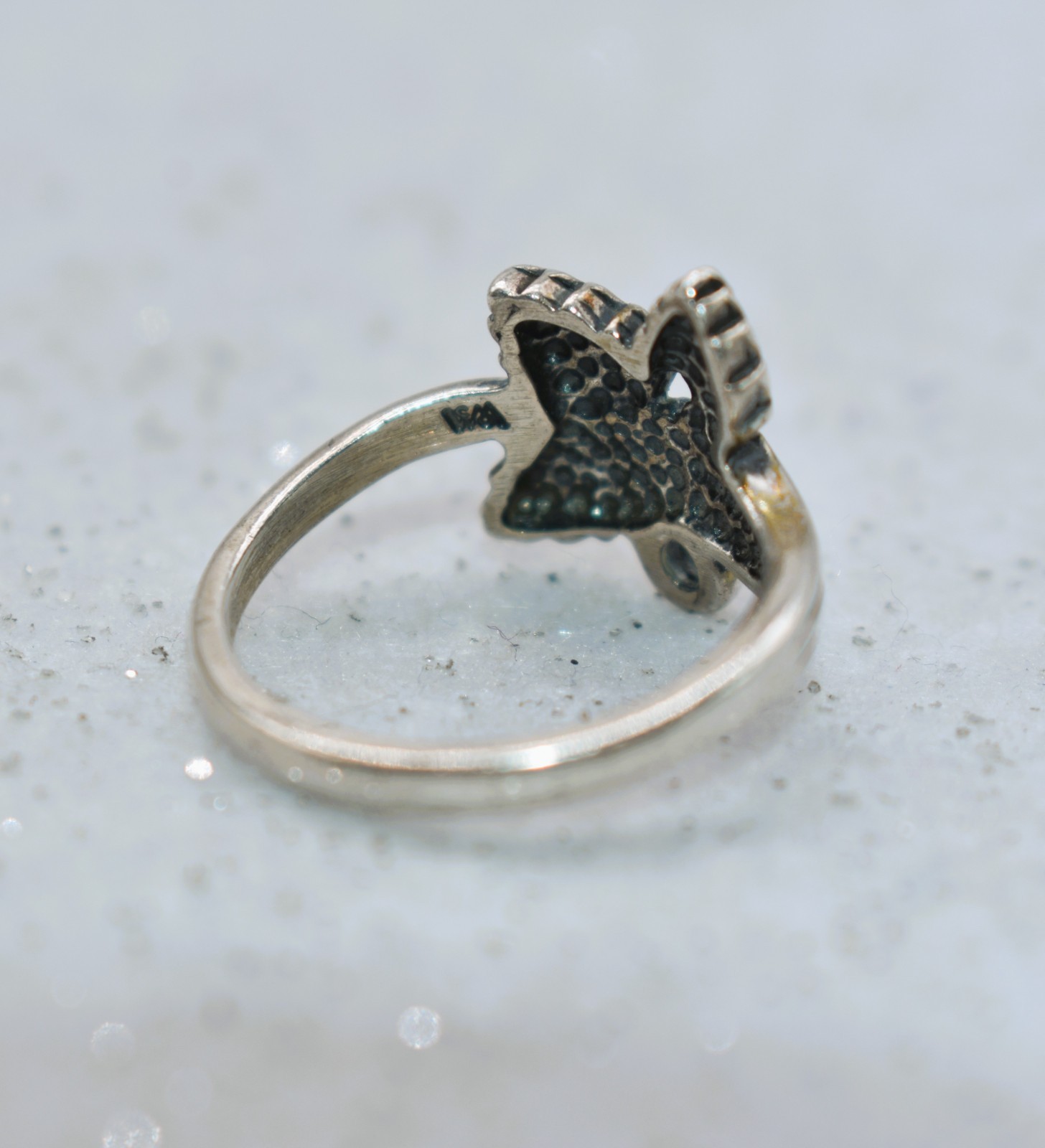 Wheeler Manufacturing Sterling Silver Leaves & Grape Vine Ring Size 6