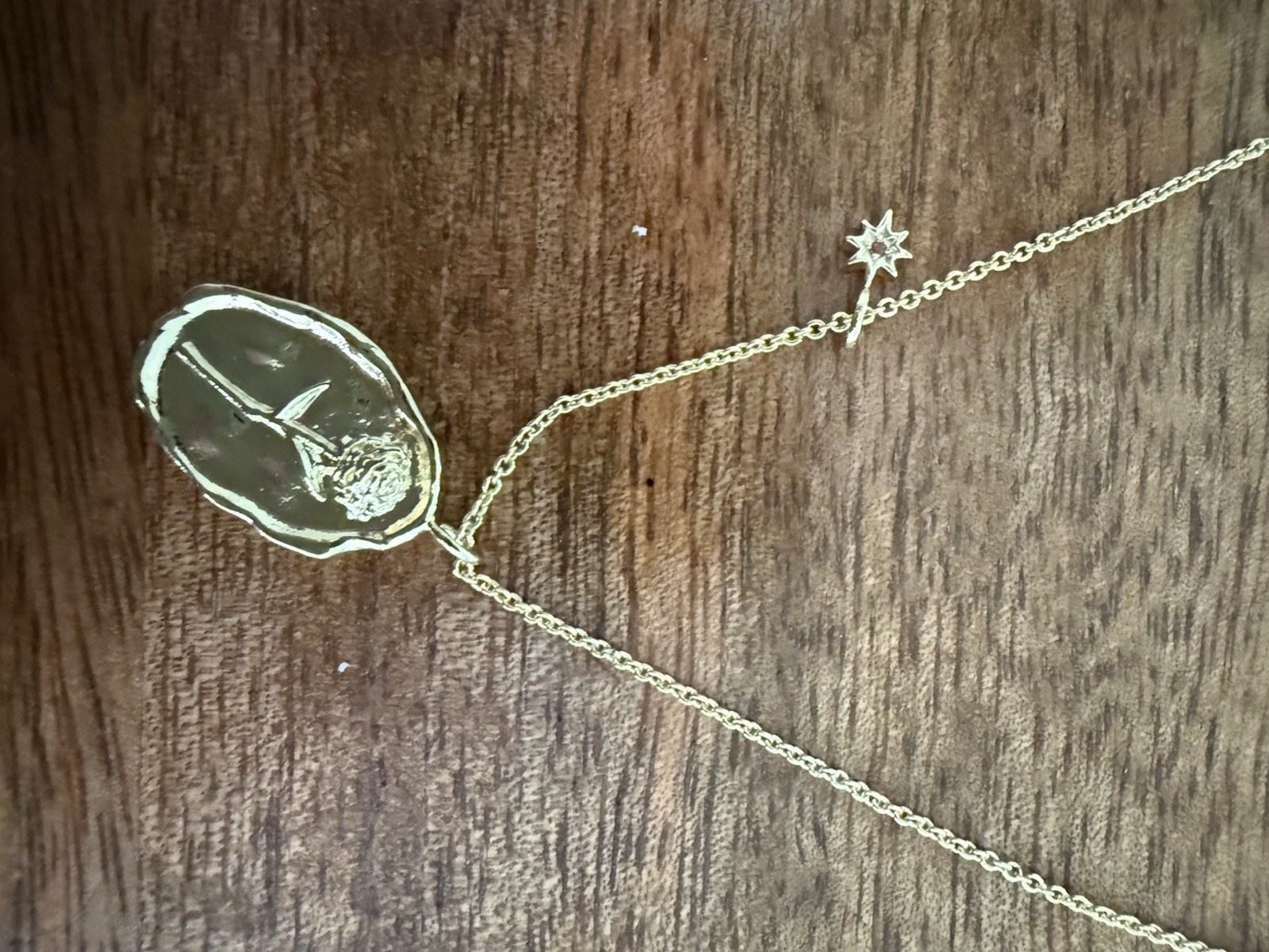 Birth Flower Pendant Necklace- January- Carnation