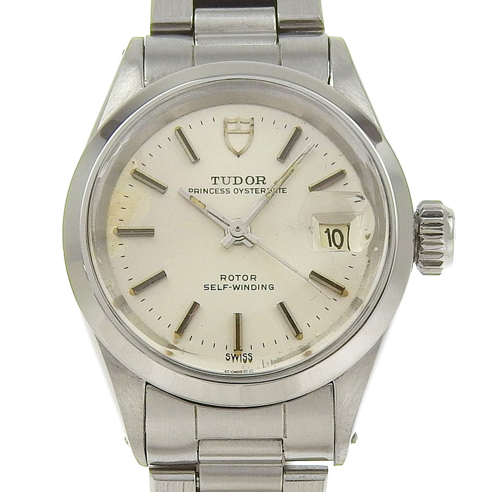 TUDOR Silver Princess Watches 7600/0 Oyster date cal.2555 SilverDial Stain…