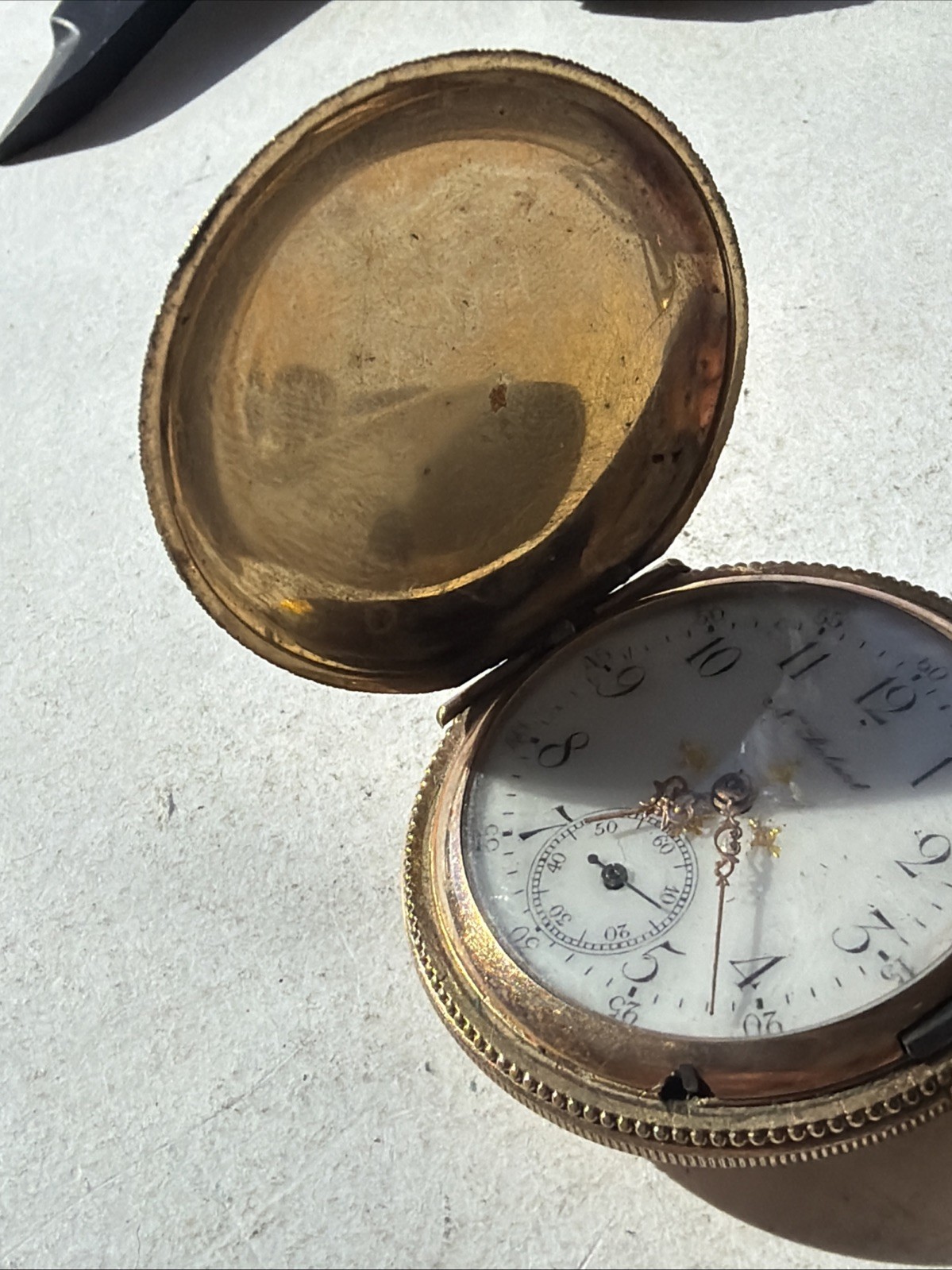 AT24 VTG N Robert 5 Years Gold Filled 36.8mm Pocket Watch Parts Repair As Is**