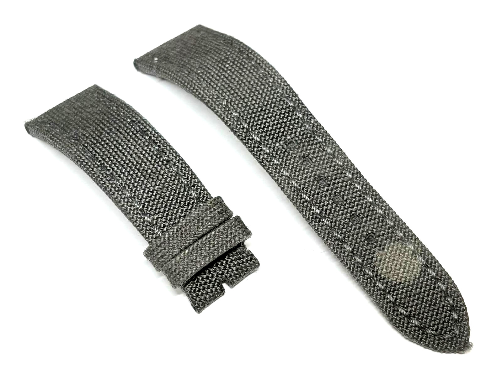 Breitling 24mm Inlet 8″ Anthracite Canvas Watch Band/Strap 100W OEM Authentic