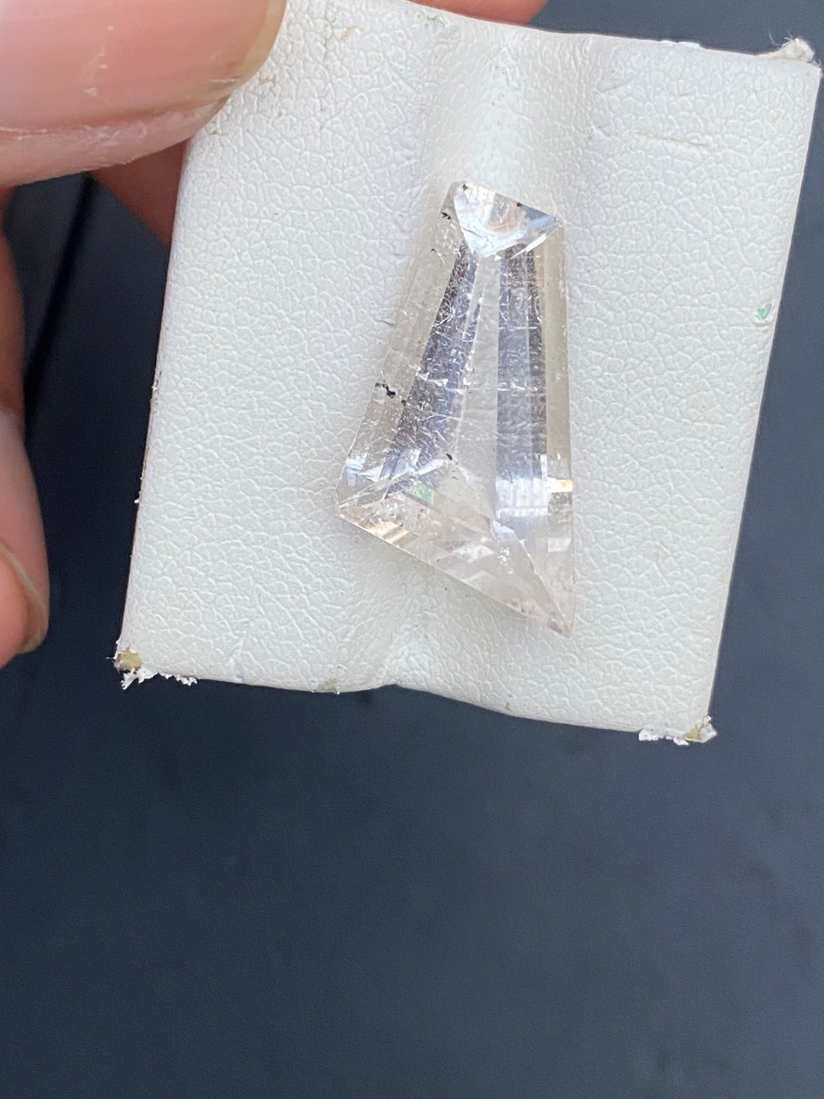10.10 ct Natural cut heatedTopaz loss Gemstone cushion shape from Pakistan