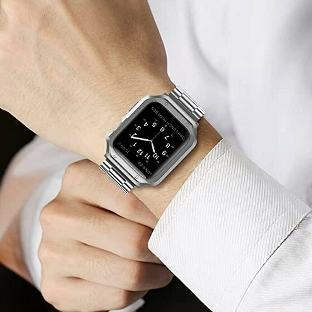 Stainless Steel Band + Case for Apple Watch 11 10 9 8 7 6 5 iWatch 38-46mm Strap