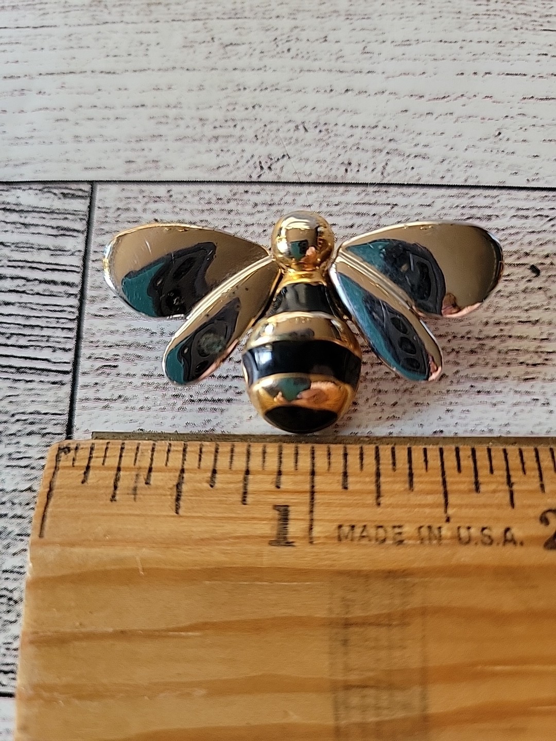 Bumble Bee Metal Pin Brooch Contemporary LC Liz Claiborne Fashion Jewelry Craft