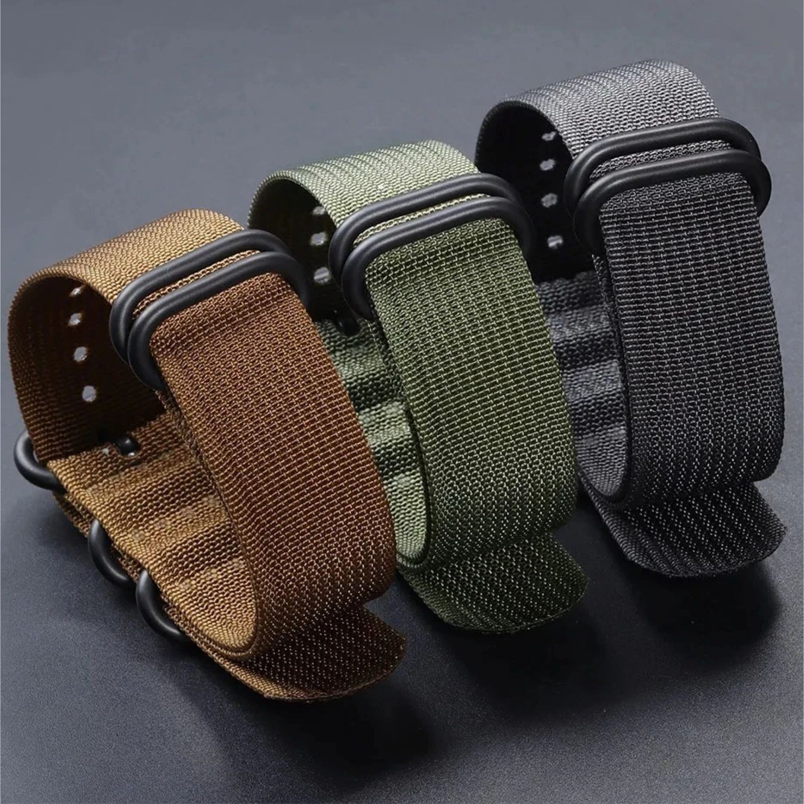 18mm 20mm 22mm 24mm Ballistic Durable Military Nylon Wrist Watch Band Strap New