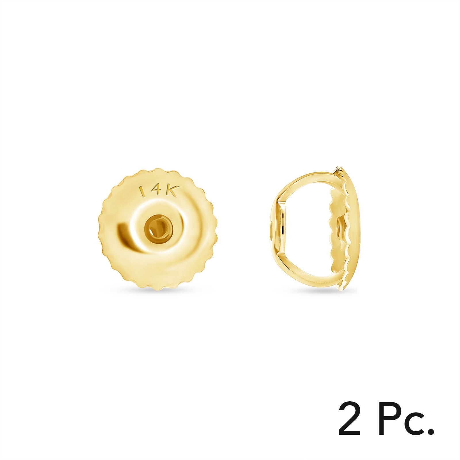 Pair of Solid 14K Yellow Gold Real Stud Earrings Finding Screw Back Replacement