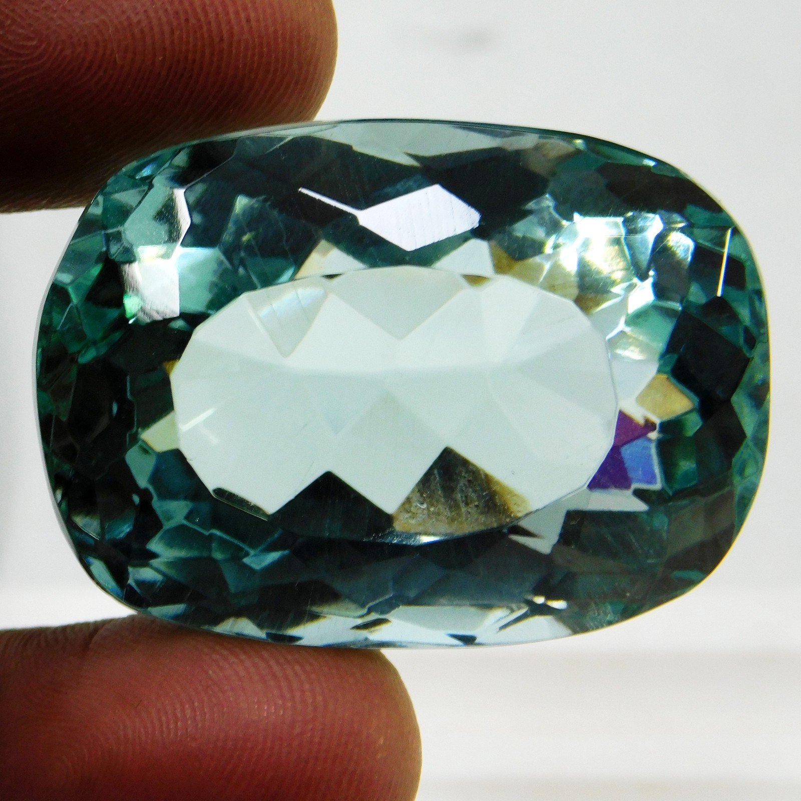 112.50 Ct Natural Brazilian Blue Aquamarine Cushion Cut Certified Loose Gemstone