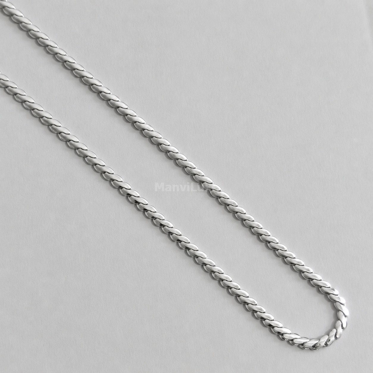 8″ Silver Bonded Twisted Rope Chain for Men & Women | Classic Silver Anklet
