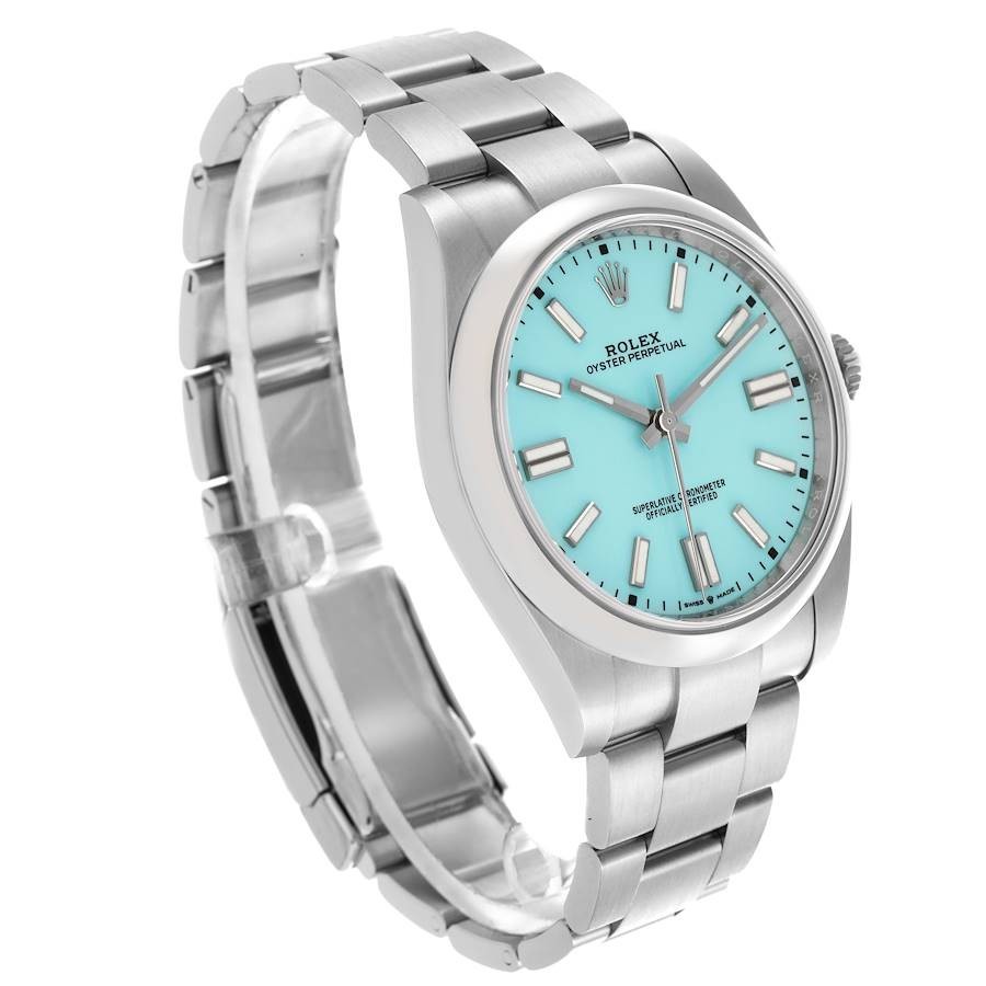 Rolex Oyster Perpetual 124300 Turquoise Dial Stainless Steel 41mm Men’s Watch
