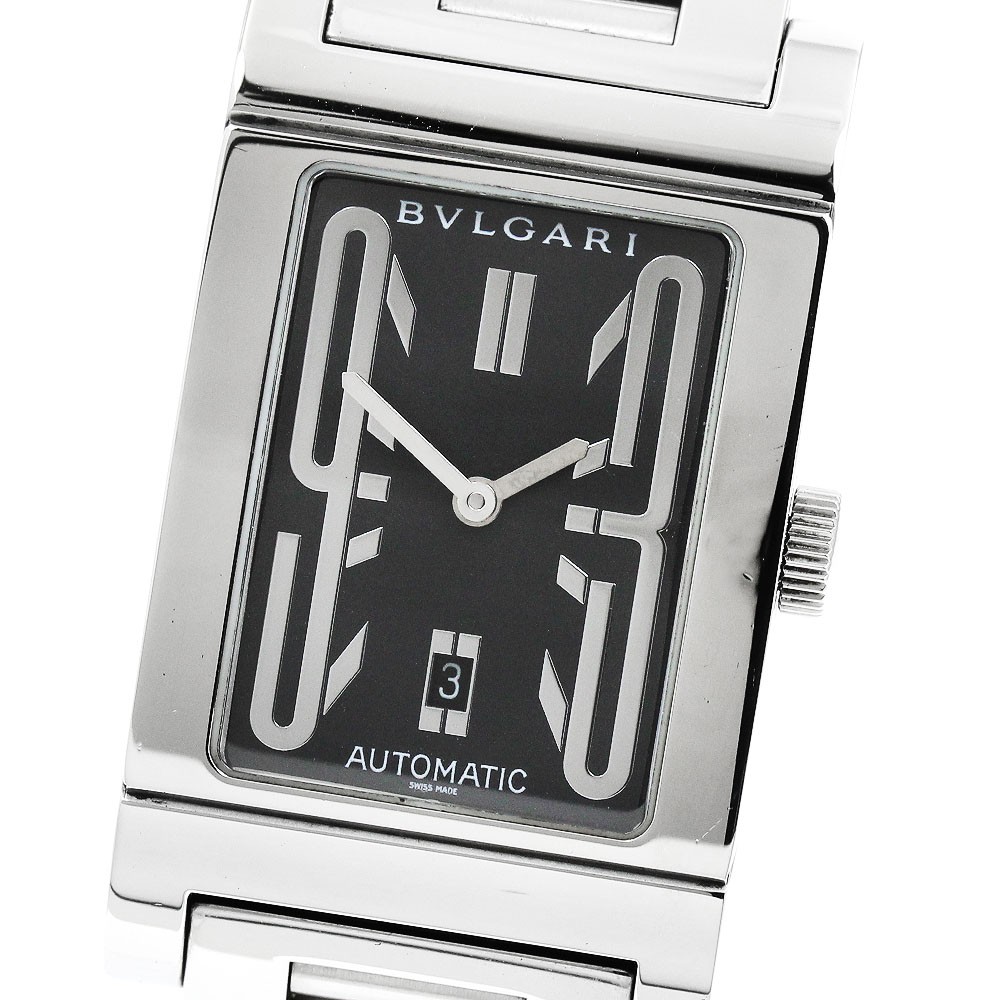 BVLGARI Rettangolo RT45S Date Black Dial Automatic Men’s Watch_951156