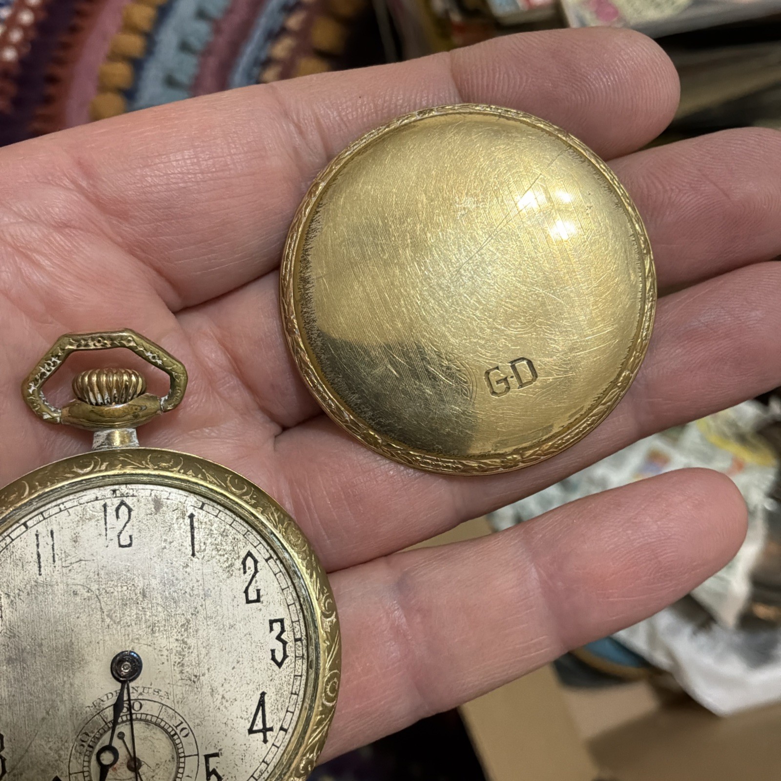 1925 New York Standard Watch Co. Grade 173 GF 12s 7J Pocket Watch Working