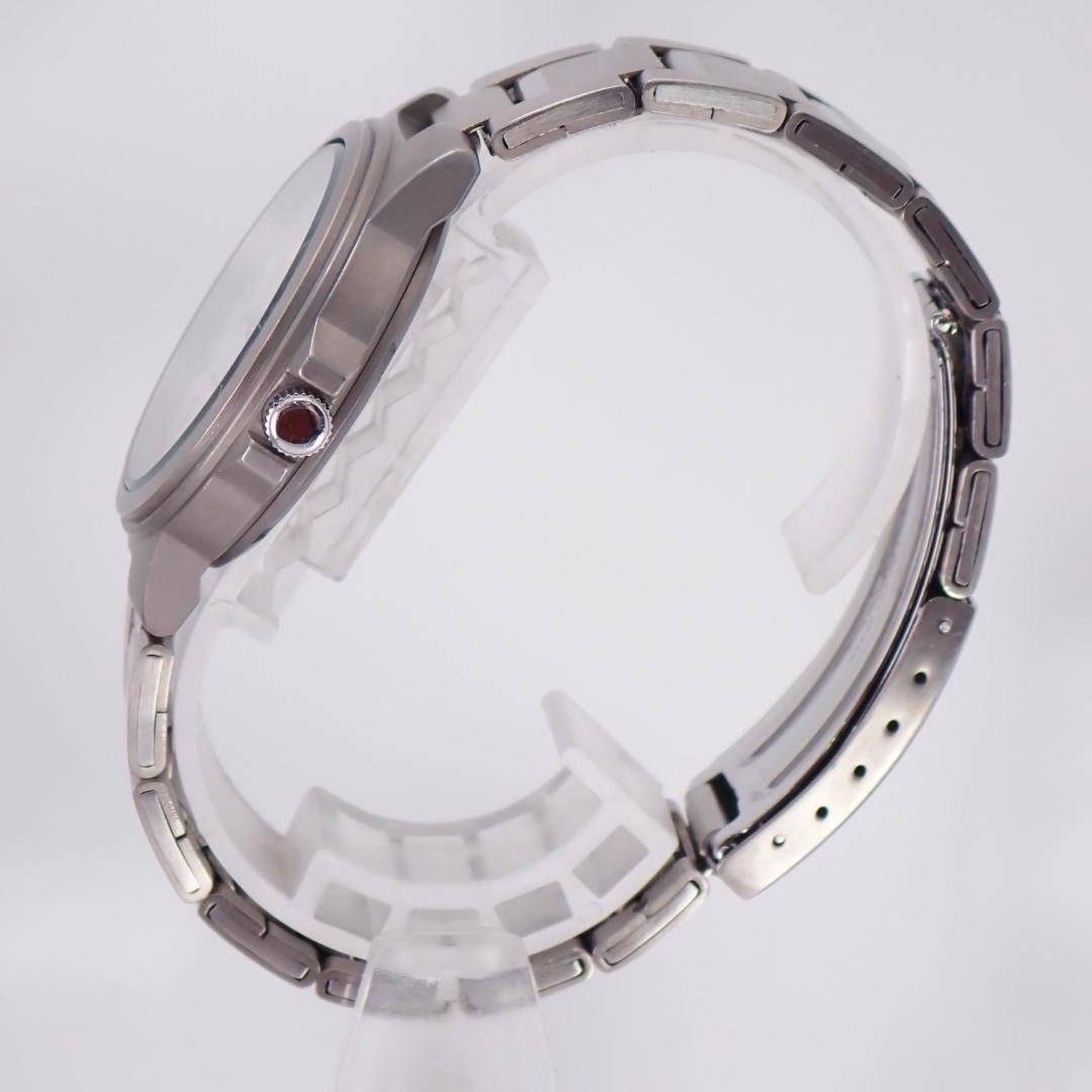 SEIKO ALBA Titanium Solar Men’s Watch V501-0DN0 1999 White Dial Runs Japan