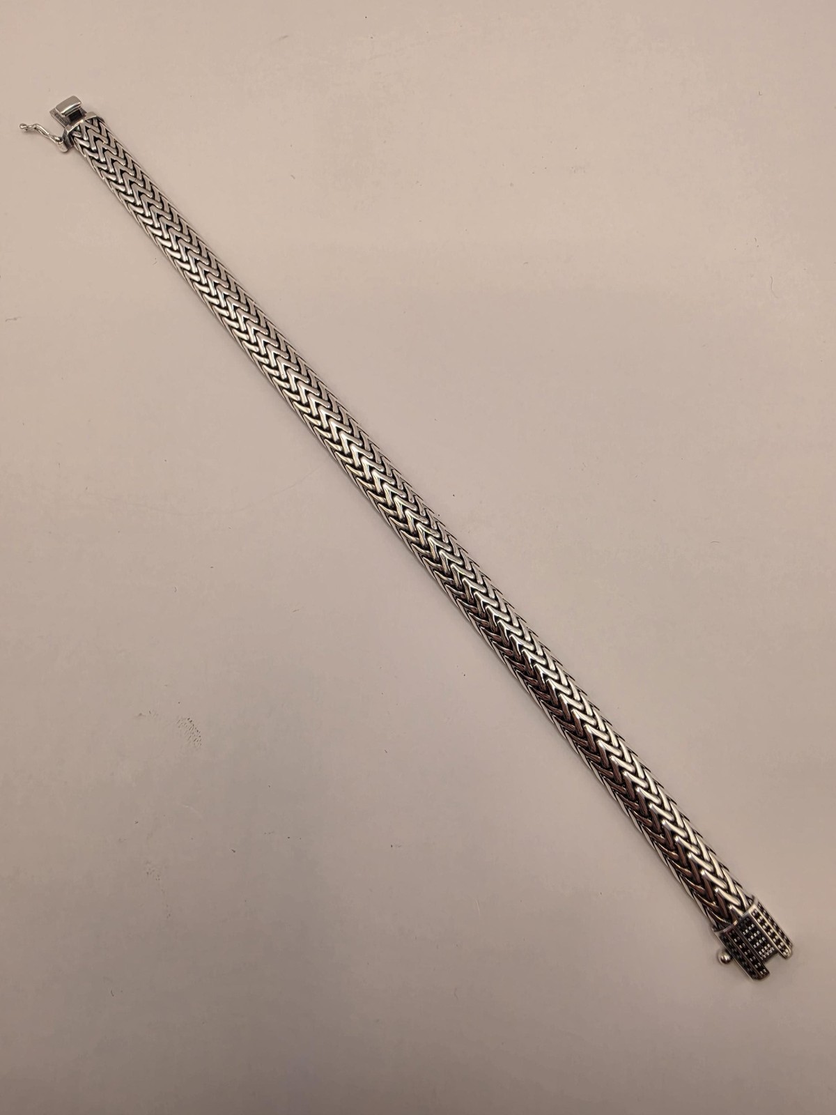 Solid 925 Sterling Silver Woven Foxtail Bracelet 8.5mm Mens Extra Heavy Bali Wea