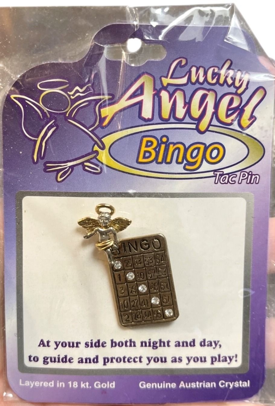 Lot Of 3 Pins – Precious Feet Petite Rosebud & Lucky Angel Bingo Gold-Tone Jewel