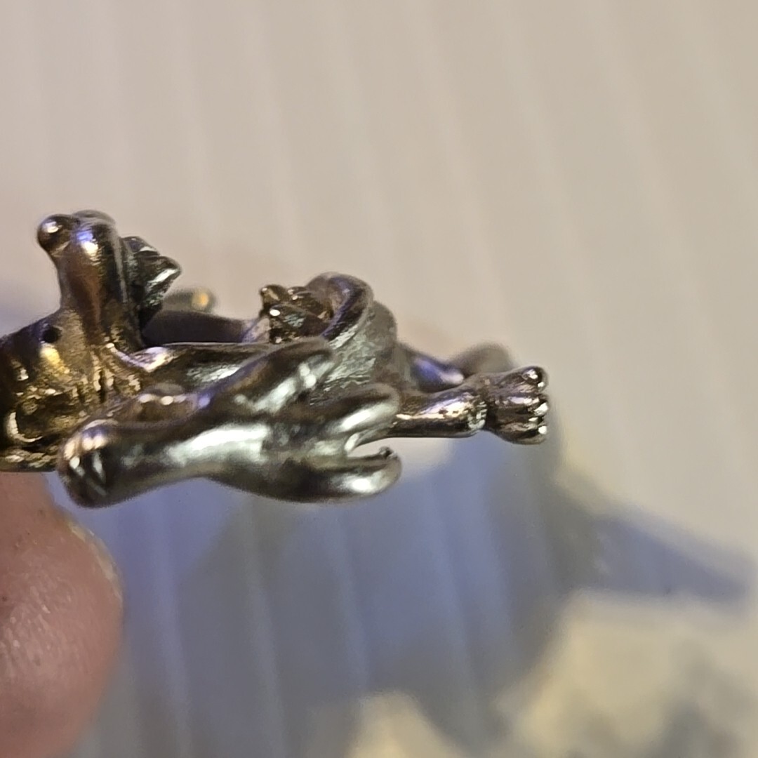 TAZ SIX FLAGS Vintage Pewter Pendant Charm / 26+” Adjustable Necklace