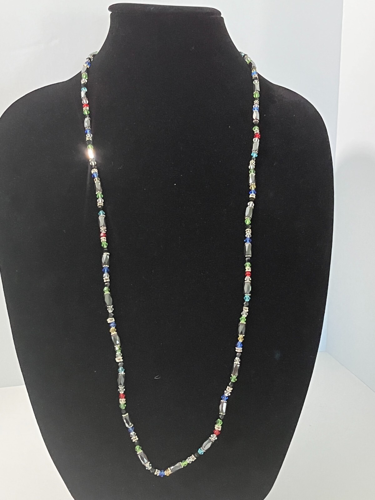 38″ Multi-Colored Beaded Magnetic Multi Use Necklace